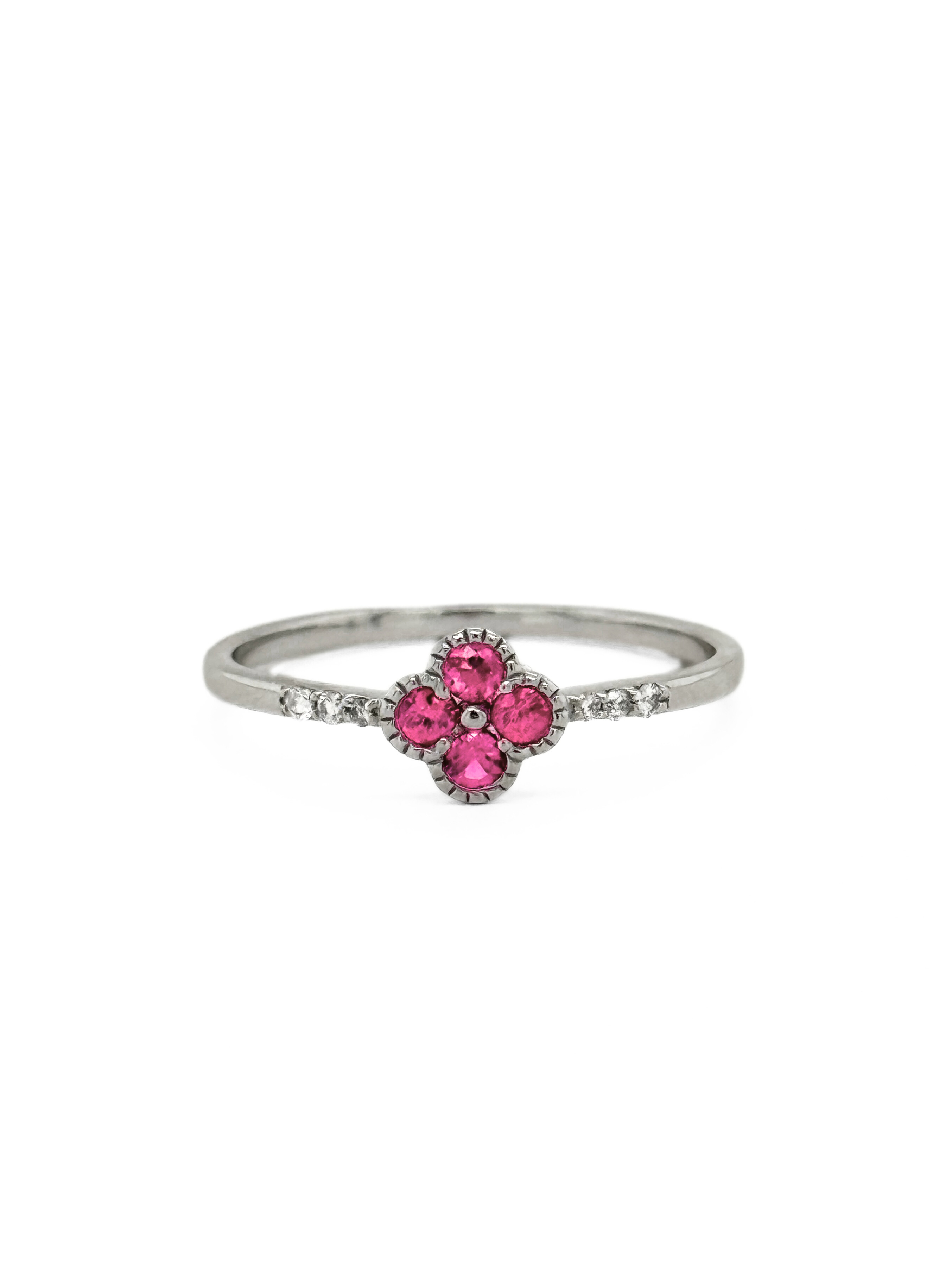 RUBY CLOVER RING-414042
